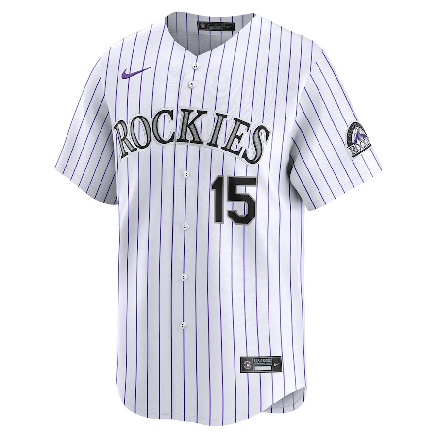 Alternative view of Randal Grichuk 15 Colorado Rockies Home Limited Player Men Baseball Jersey - White