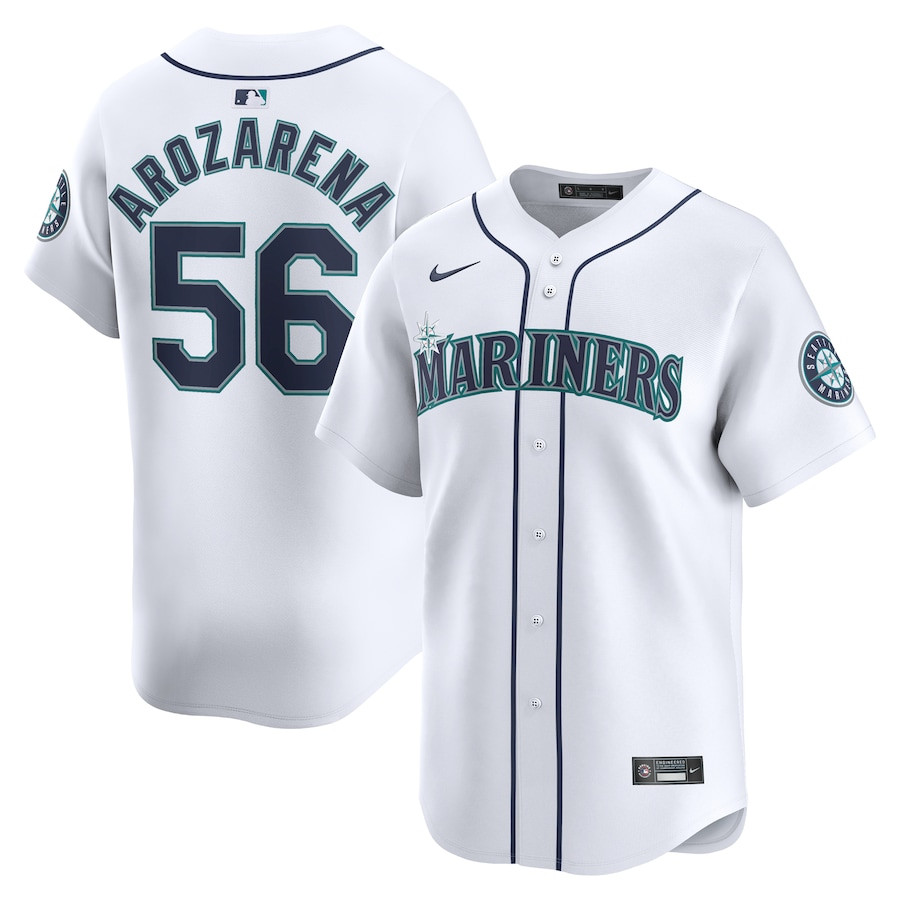 Randy Arozarena 56 Seattle Mariners Home Limited Player Men Baseball Jersey - White 
