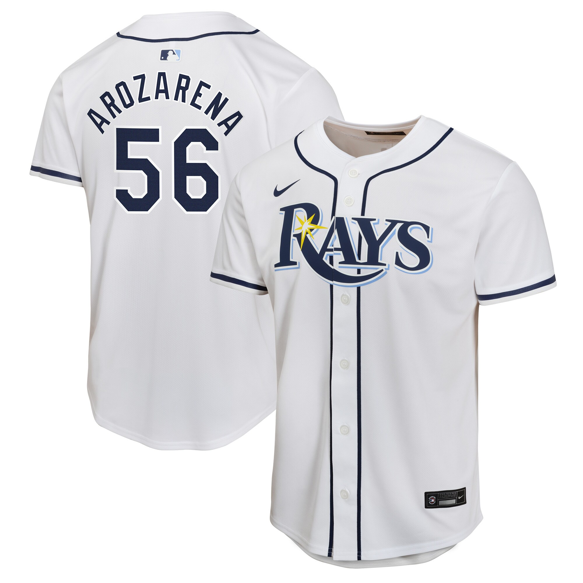 Randy Arozarena Tampa Bay Rays Youth Home Game Player Baseball Jersey - White