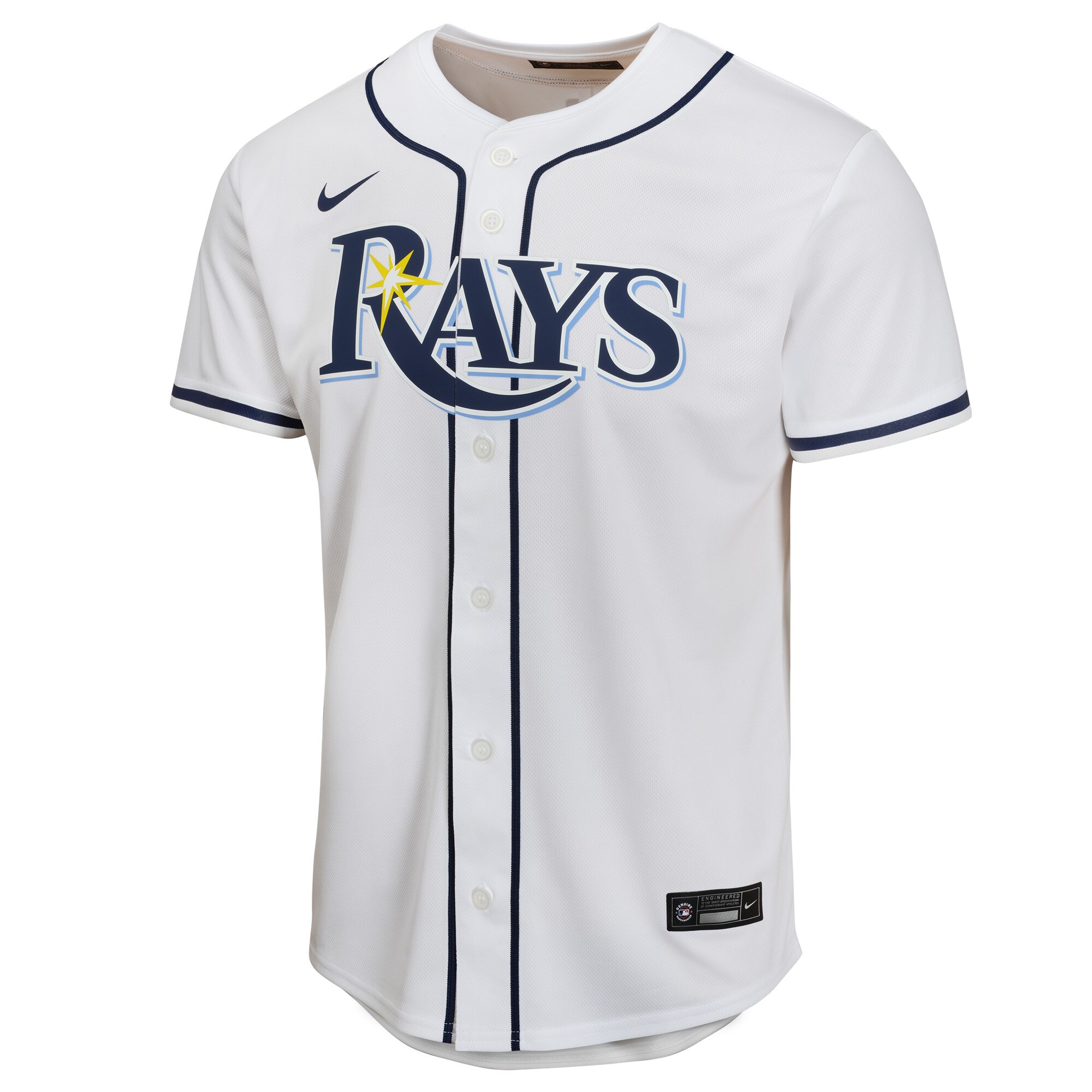 Alternative view of Randy Arozarena Tampa Bay Rays Youth Home Game Player Baseball Jersey - White