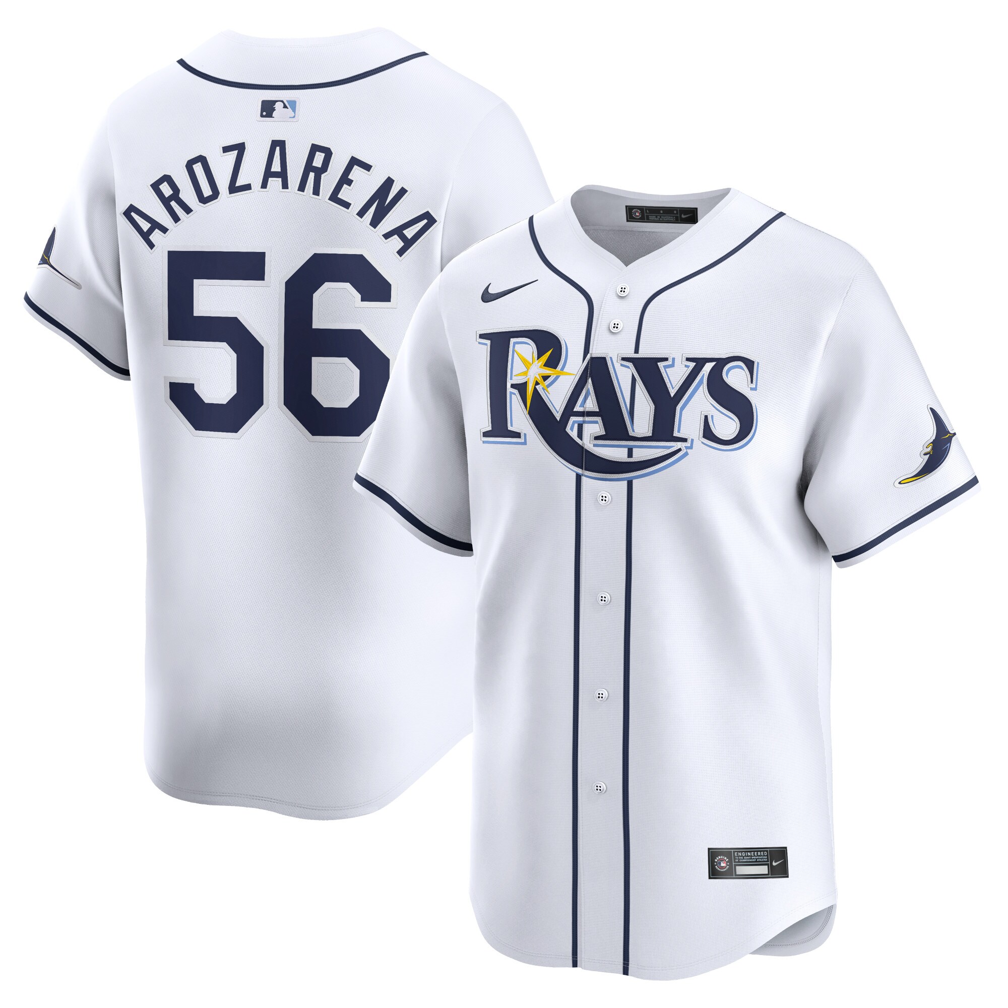Randy Arozarena Tampa Bay Rays Youth Home Limited Player Baseball Jersey - White