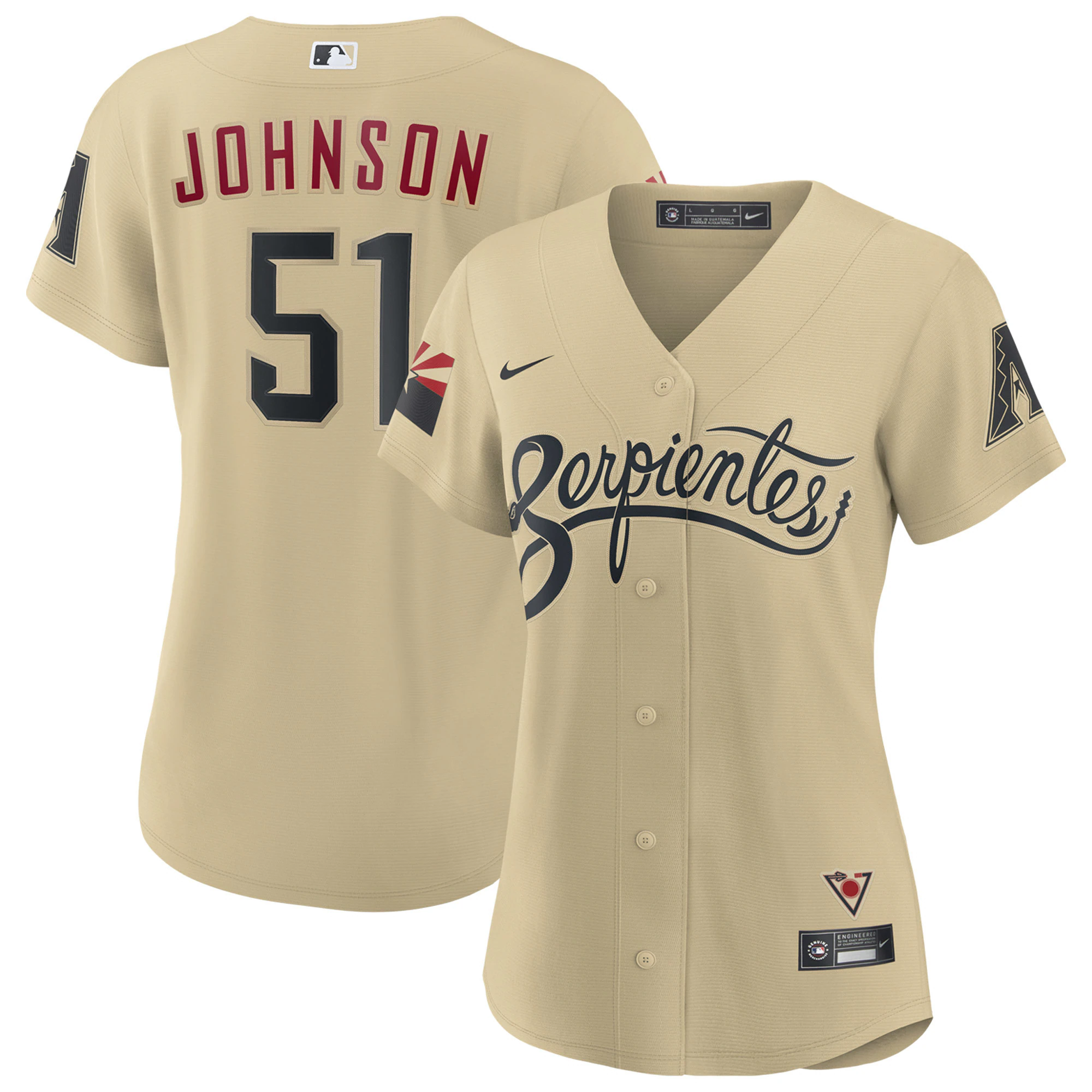 Randy Johnson Arizona Diamondbacks Women's City Connect Replica Player Baseball Jersey - Sand
