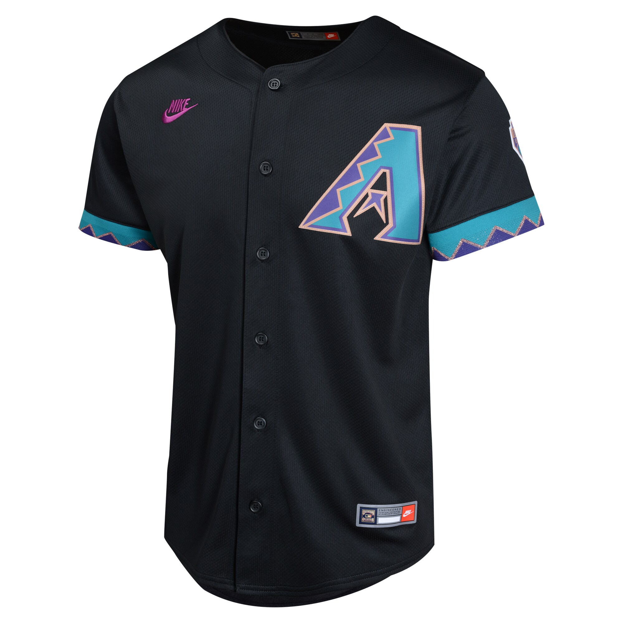 Alternative view of Randy Johnson Arizona Diamondbacks Youth Cooperstown Collection Limited Player Baseball Jersey - Black