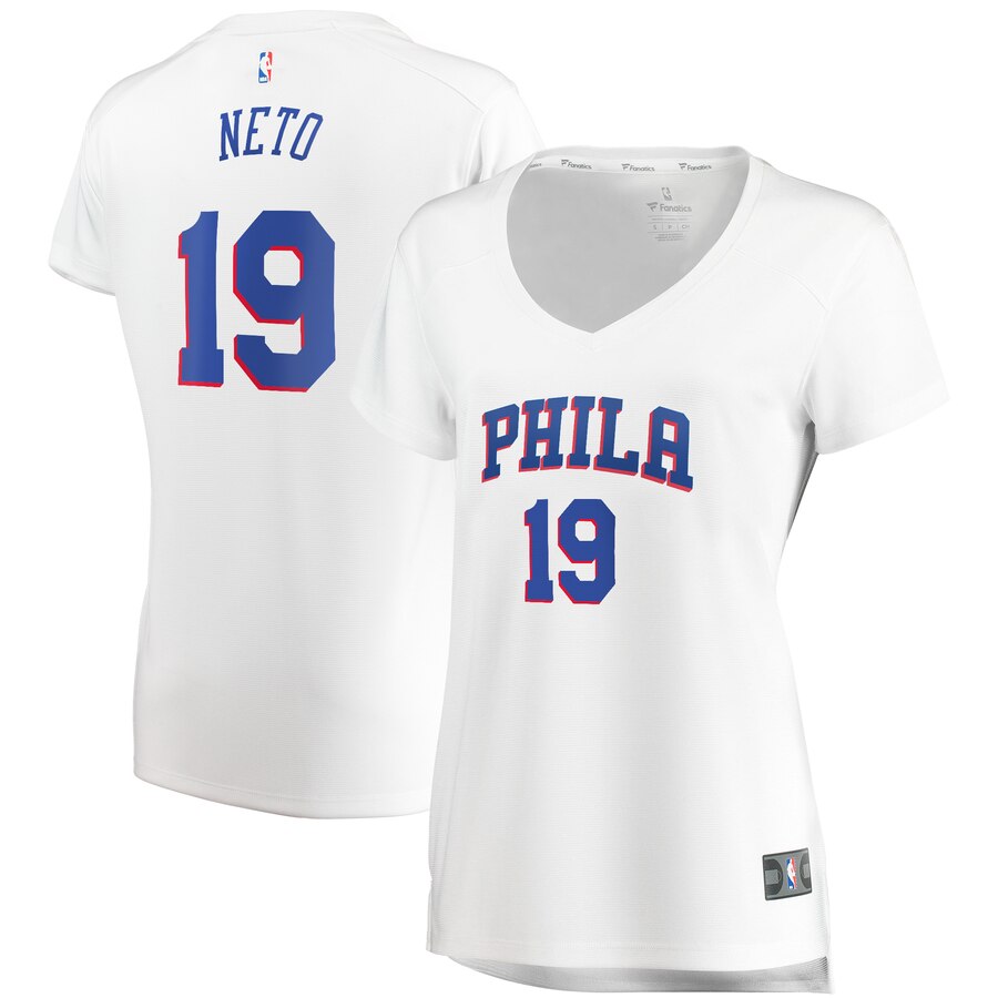 Raul Neto Philadelphia 76ers Fanatics Branded Women's Fast Break Replica Basketball Jersey White - Association Edition