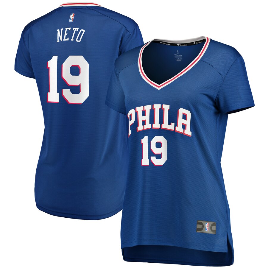 Raul Neto Philadelphia 76ers Fanatics Branded Women's Fast Break Replica Player Basketball Jersey - Icon Edition - Royal