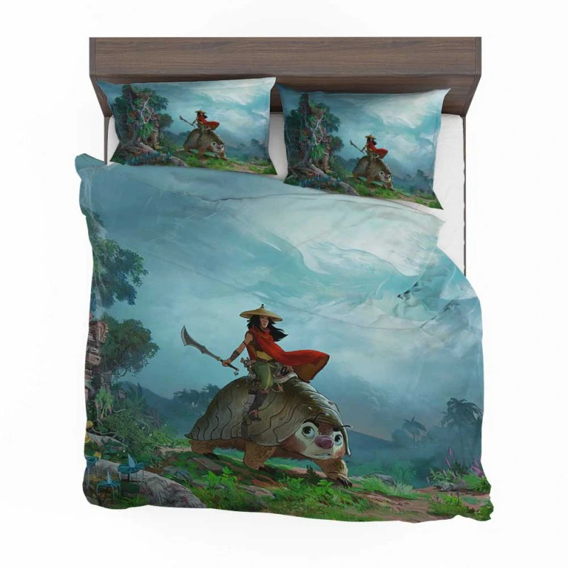 Alternative view of Raya And The Last Dragon Movie Cast Poster Bedding Set - Custom Bedding Set