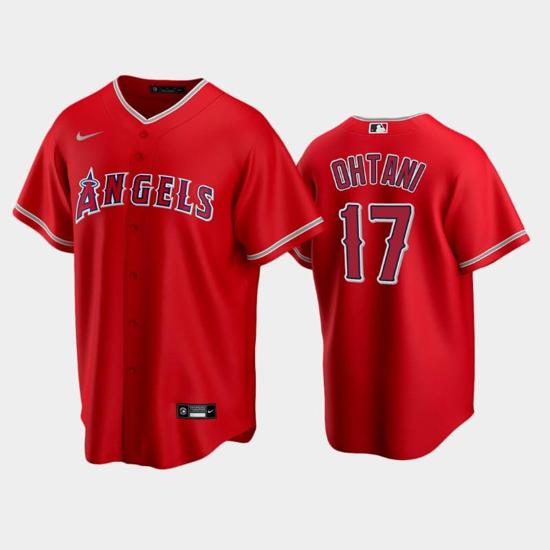 Red Los Angeles Angels Alternate 17 Shohei Ohtani Baseball Jersey Baseball Jersey 