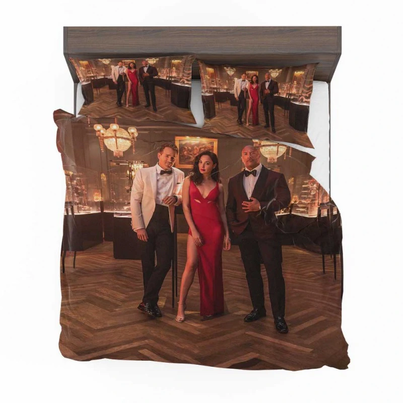Alternative view of Red Notice Movie Dwayne Johnson Gal Gadot Bedding Set - Custom Bedding Set