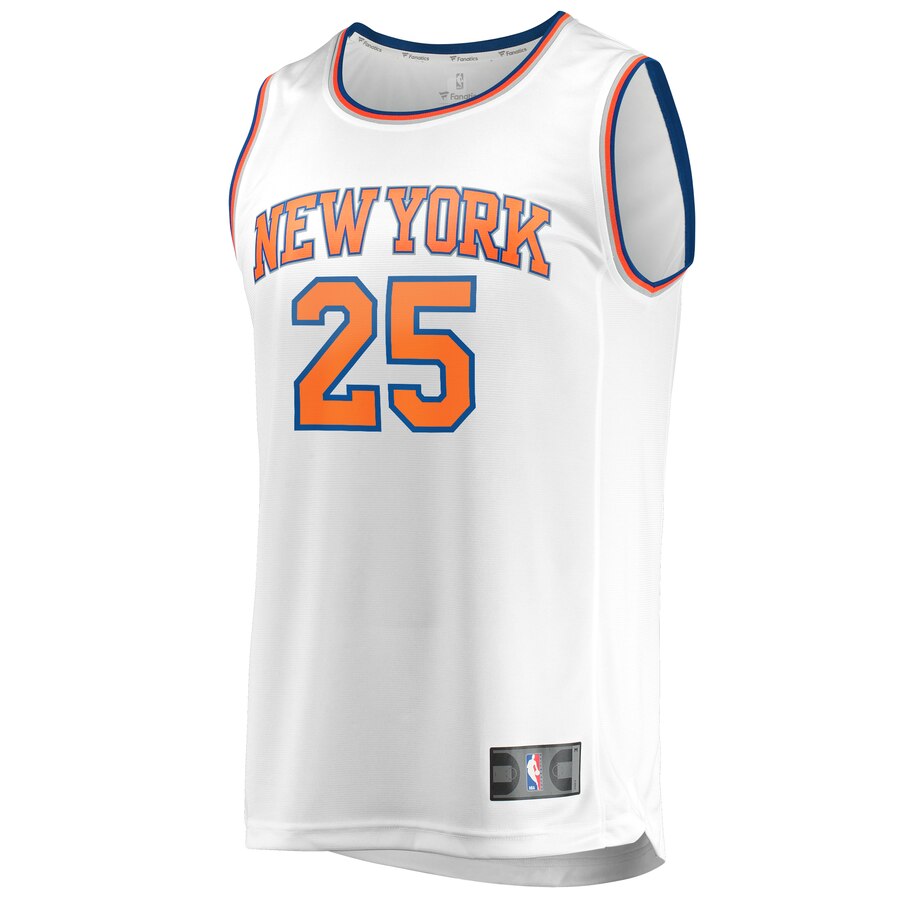 Alternative view of Reggie Bullock New York Knicks Fanatics Branded Fast Break Player Replica Basketball Jersey - Association Edition - White