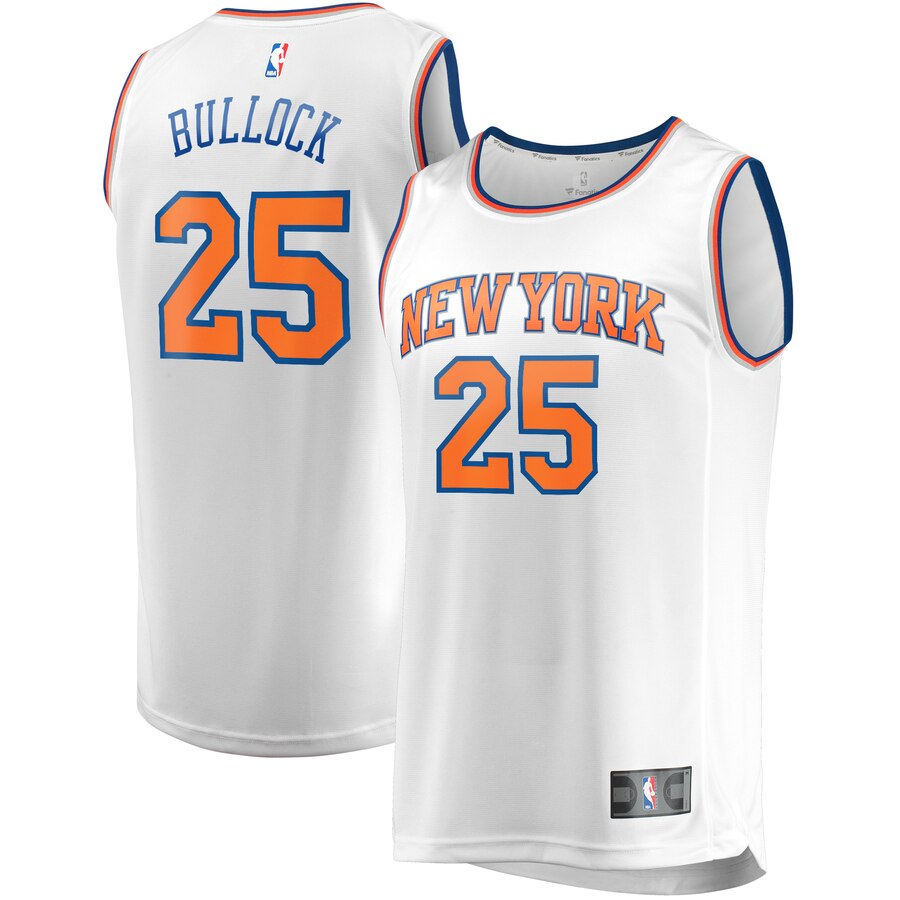 Reggie Bullock New York Knicks Fanatics Branded Fast Break Player Replica Basketball Jersey - Association Edition - White