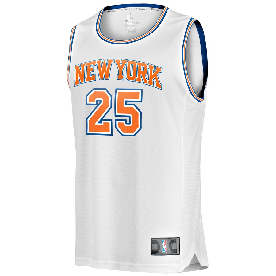 Alternative view of Reggie Bullock New York Knicks Fanatics Branded Fast Break Player Replica Basketball Jersey - Statement Edition - White