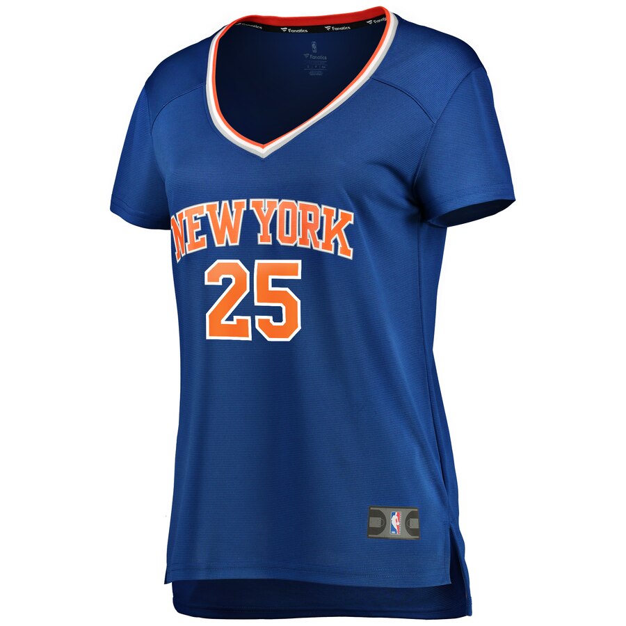 Alternative view of Reggie Bullock New York Knicks Fanatics Branded Women's Fast Break Player Replica Basketball Jersey - Icon Edition - Blue