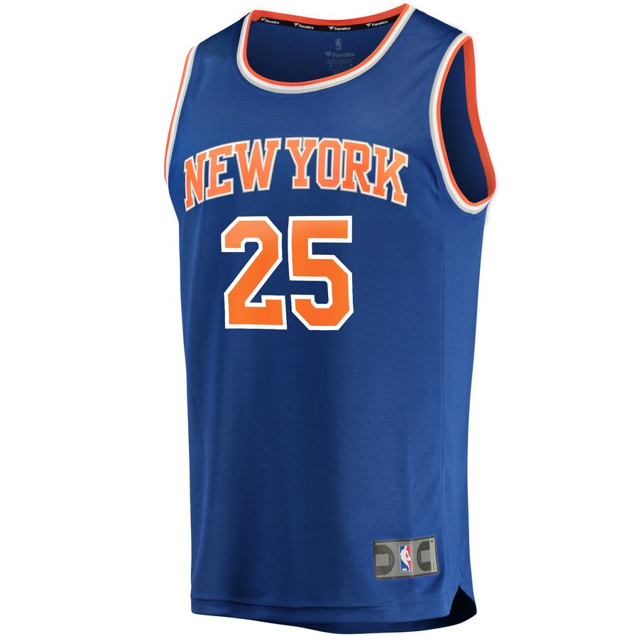 Alternative view of Reggie Bullock New York Knicks Fanatics Branded Youth Fast Break Replica Player Basketball Jersey - Icon Edition - Blue