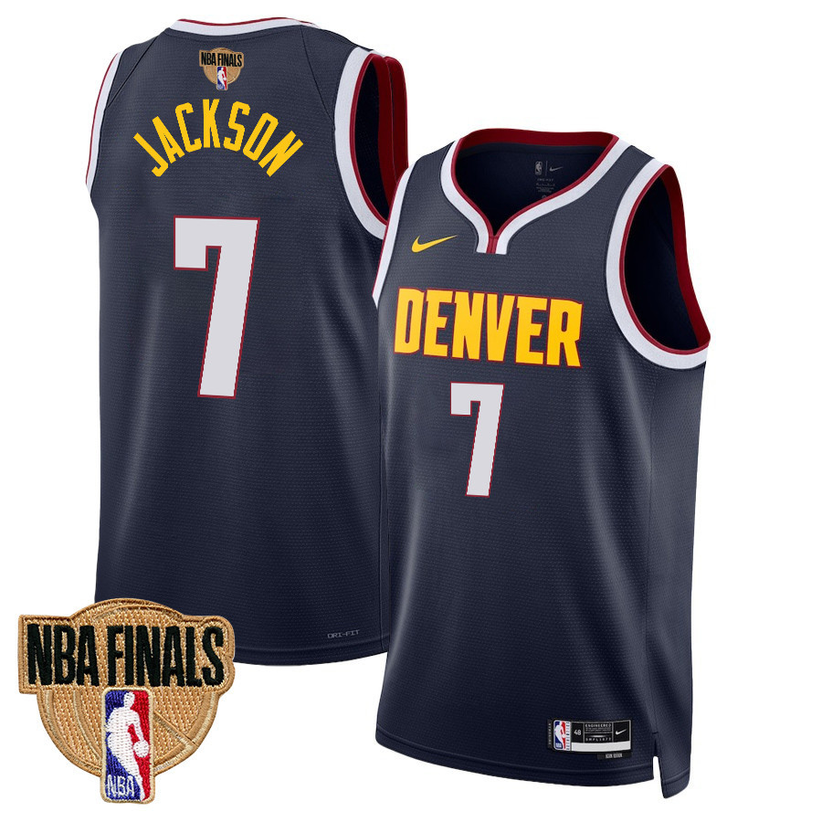 Reggie Jackson 7 Denver Nuggets Final Champions 2023 Swingman Basketball Jersey - Black - JS967 