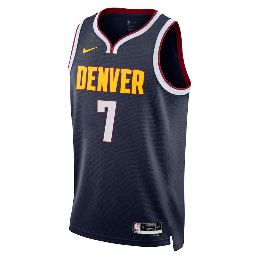 Alternative view of Reggie Jackson 7 Denver Nuggets Final Champions 2023 Swingman YOUTH Basketball Jersey - Black - JS978 
