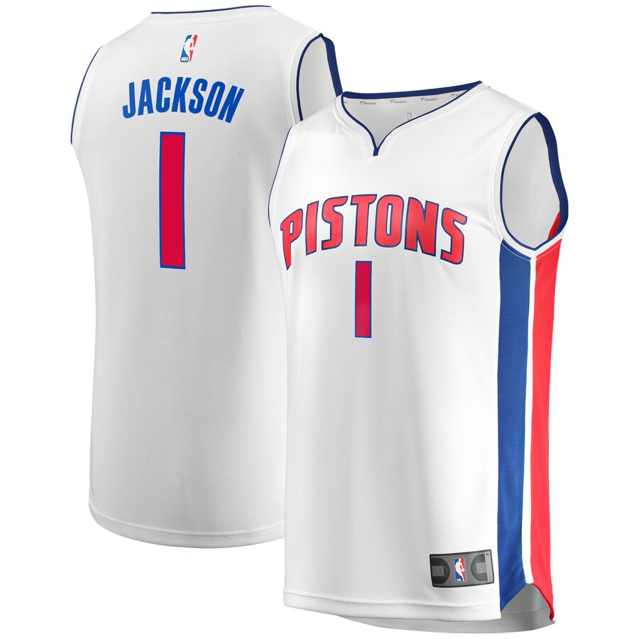 Reggie Jackson Detroit Pistons Fanatics Branded Fast Break Replica Basketball Jersey - Association Edition - White