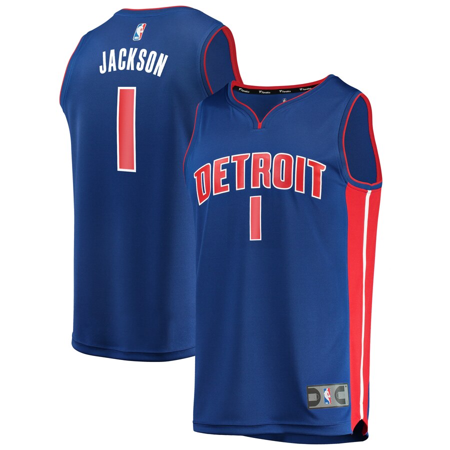 Reggie Jackson Detroit Pistons Fanatics Branded Fast Break Replica Basketball Jersey Royal - Icon Edition