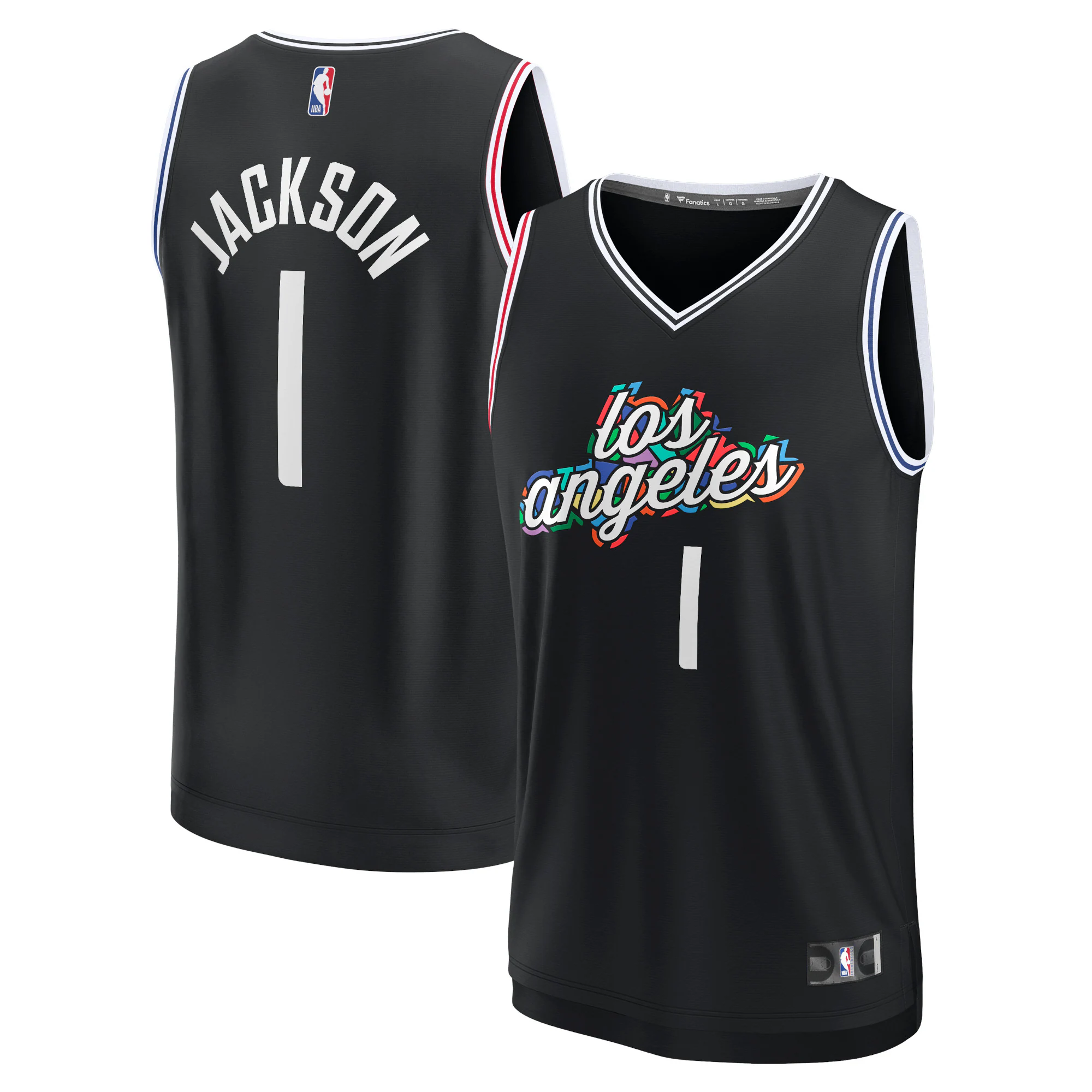 Reggie Jackson La Clippers Fanatics Branded 2022/23 Fastbreak Basketball Jersey - City Edition - Black