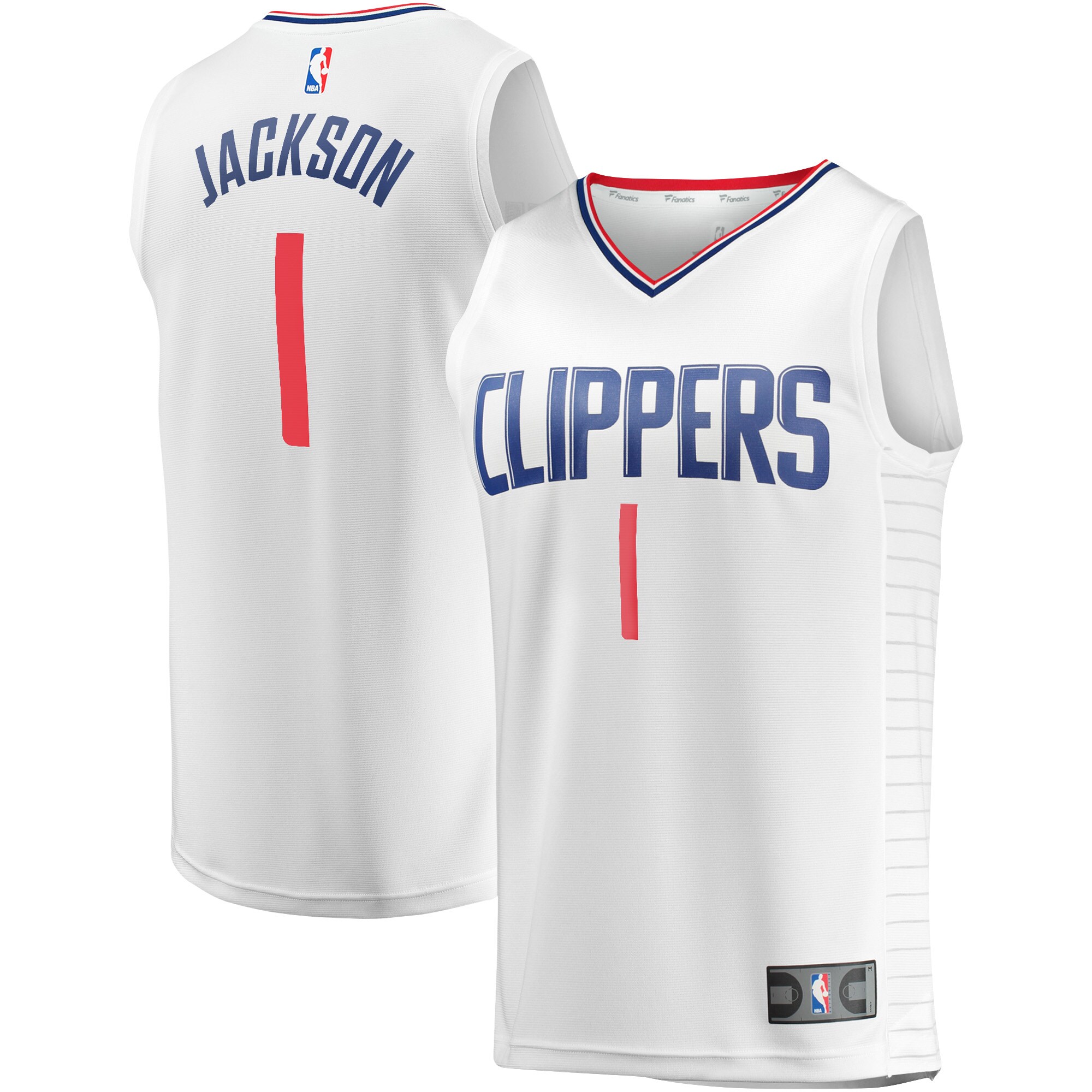 Reggie Jackson La Clippers Fanatics Branded Fast Break Player Basketball Jersey - Association Edition - White