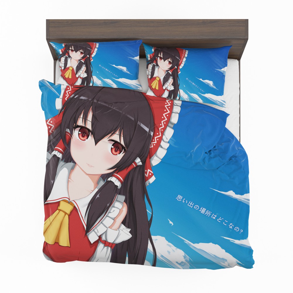 Alternative view of Reimu Hakurei Touhou Bedding Set - Custom Bedding Set