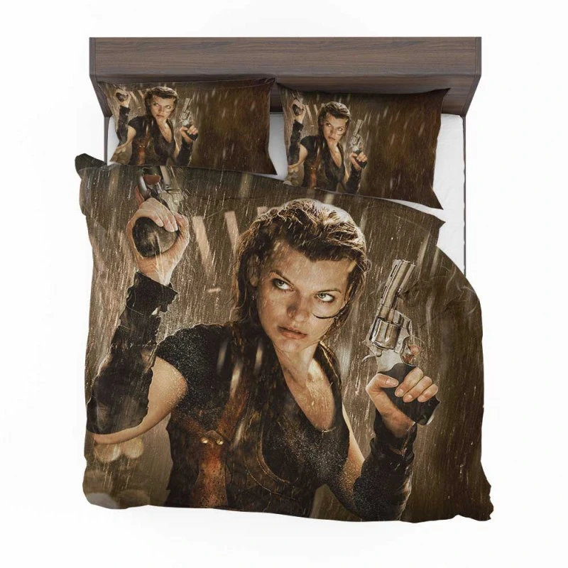 Alternative view of Resident Evil Afterlife Movie Milla Jovovich Alice Bedding Set - Custom Bedding Set