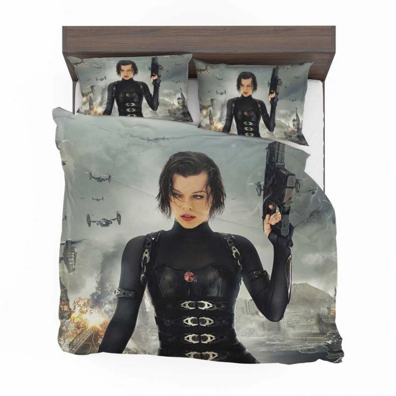 Alternative view of Resident Evil Retribution Movie Milla Jovovich Bedding Set - Custom Bedding Set