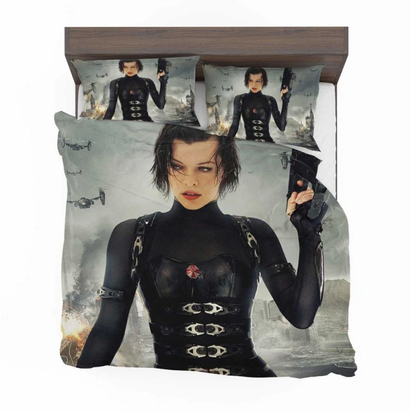 Alternative view of Resident Evil Retribution Woman Warrior Movie Bedding Set - Custom Bedding Set
