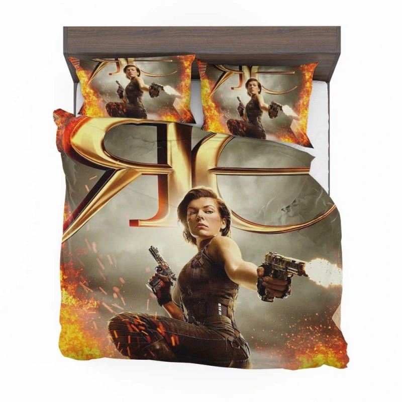 Alternative view of Resident Evil The Final Chapter Movie Milla Jovovich Bedding Set - Custom Bedding Set
