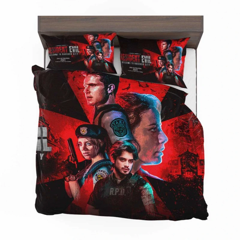 Alternative view of Resident Evil Welcome To Raccoon City Movie Poster Bedding Set - Custom Bedding Set