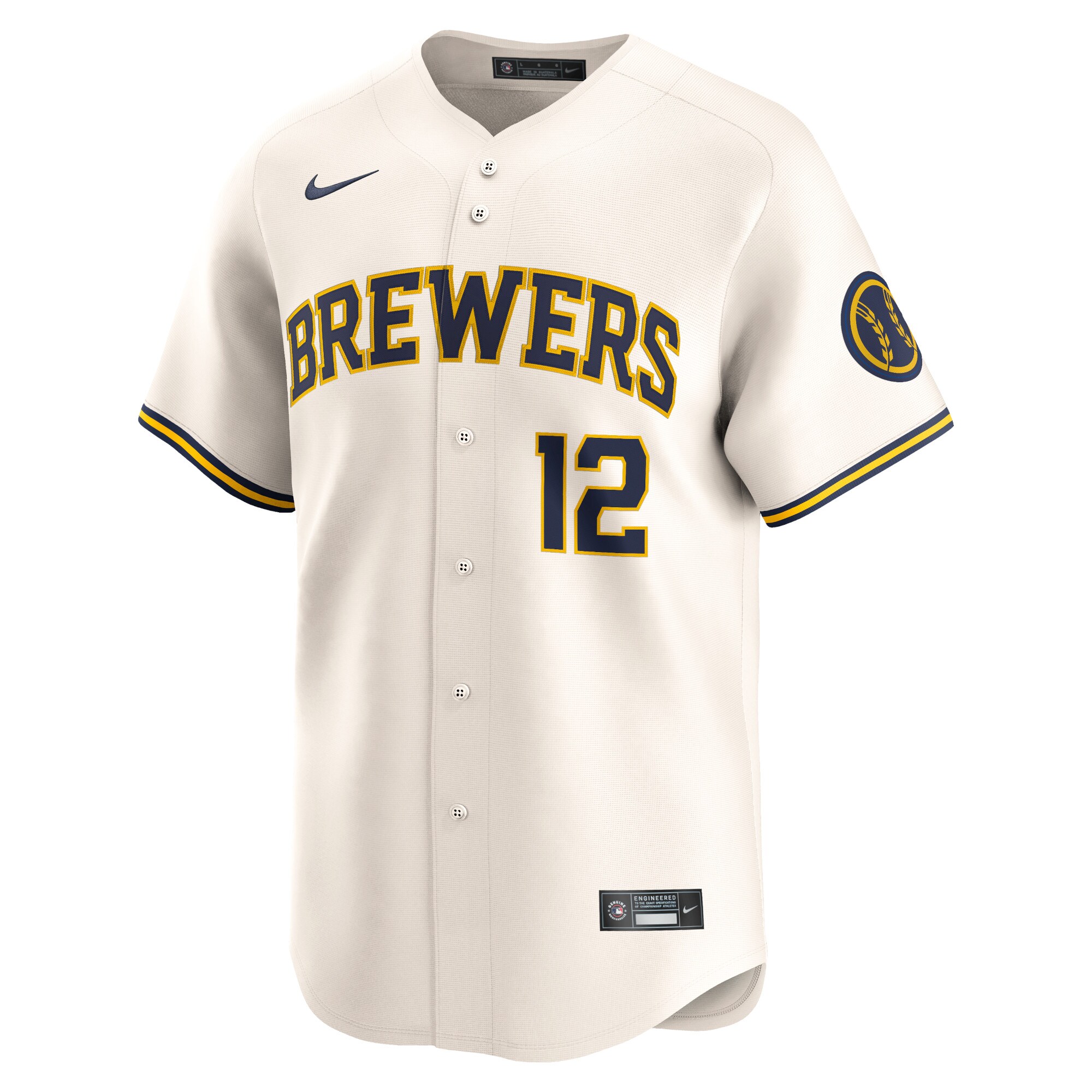Alternative view of Rhys Hoskins Milwaukee Brewers Home Limited Player Baseball Jersey - Cream