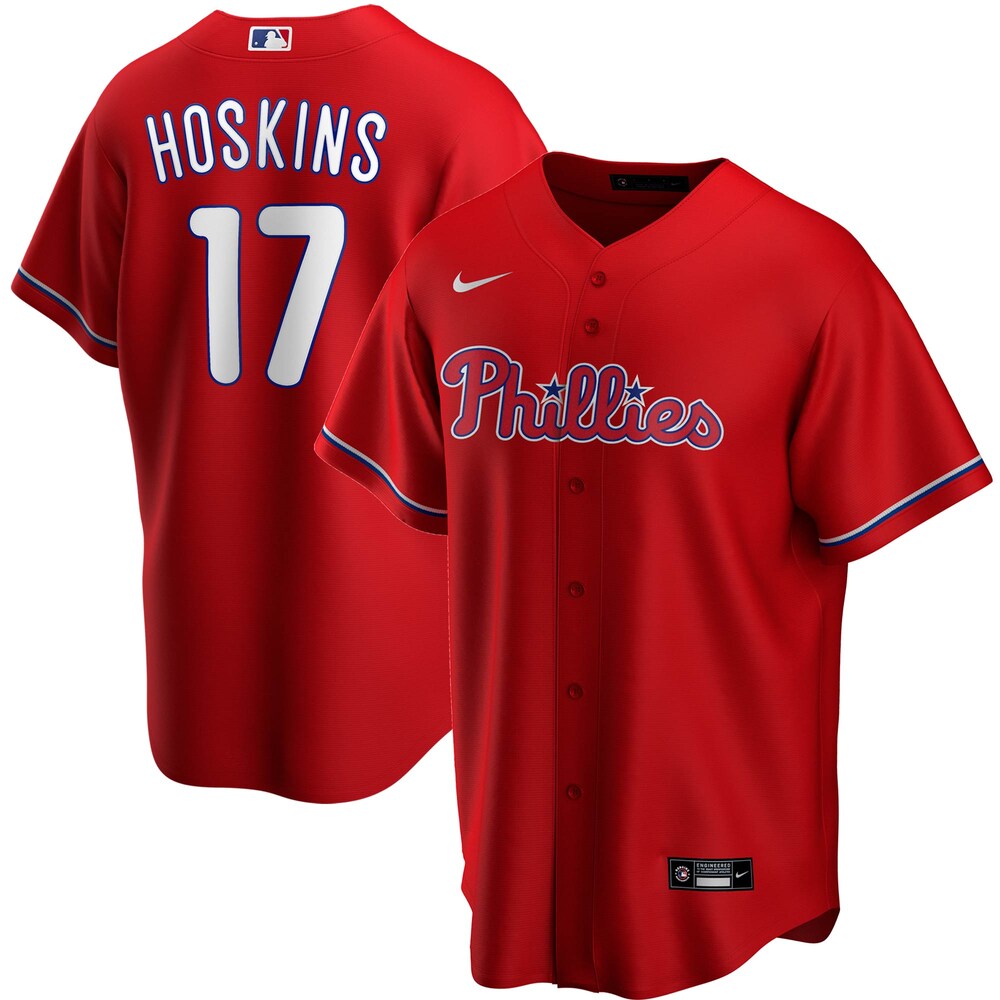 Rhys Hoskins Philadelphia Phillies Alternate 2020 Player Baseball Jersey - Red