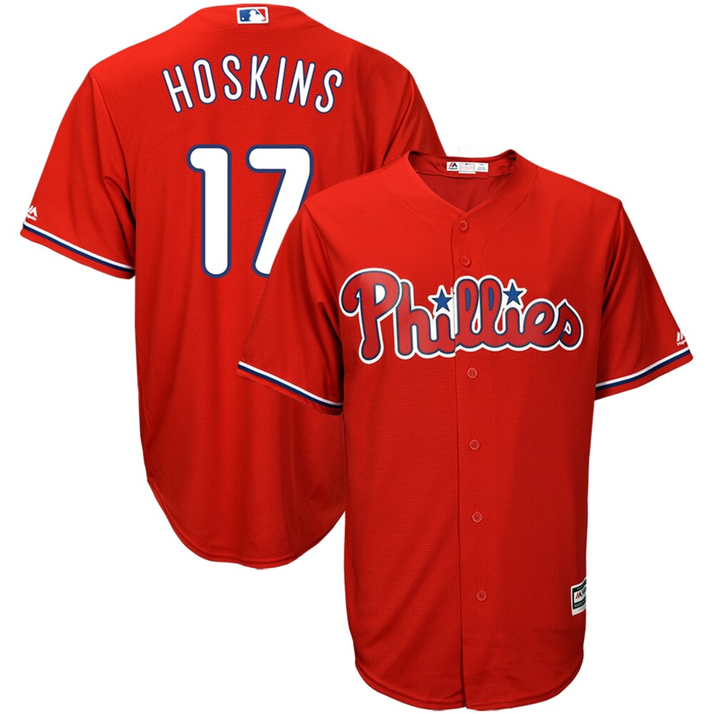 Rhys Hoskins Philadelphia Phillies Majestic Cool Base Player Baseball Jersey - Red