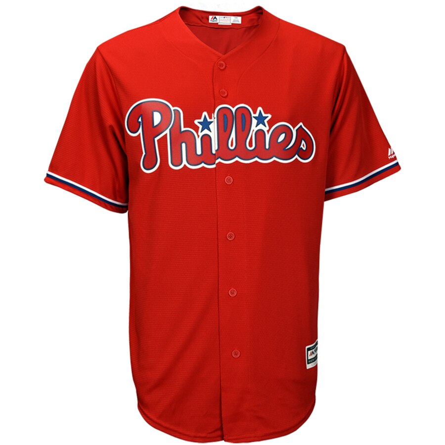 Alternative view of Rhys Hoskins Philadelphia Phillies Majestic Cool Base Player Replica Baseball Jersey - Red