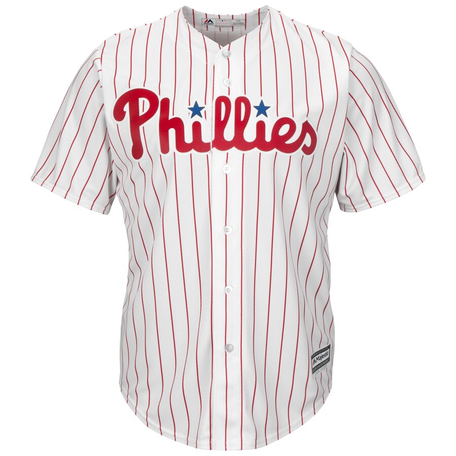 Alternative view of Rhys Hoskins Philadelphia Phillies Majestic Home Official Cool Base Player Baseball Jersey – White
