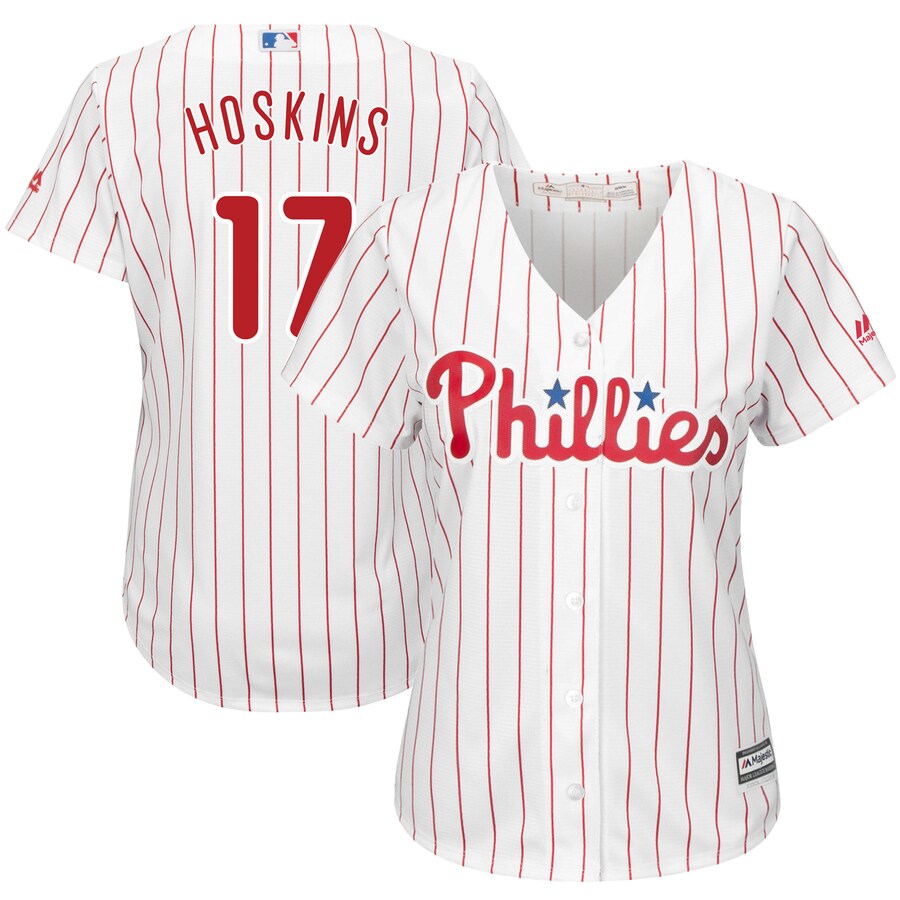 Rhys Hoskins Philadelphia Phillies Majestic Women's Cool Base Replica Player Baseball Jersey - White