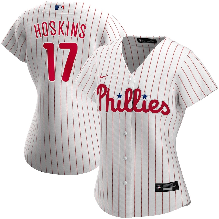 Rhys Hoskins Philadelphia Phillies Women's Home 2020 Replica Player Baseball Jersey ÃƒÂ¢Ã¢â€šÂ¬Ã¢â‚¬Å“ White