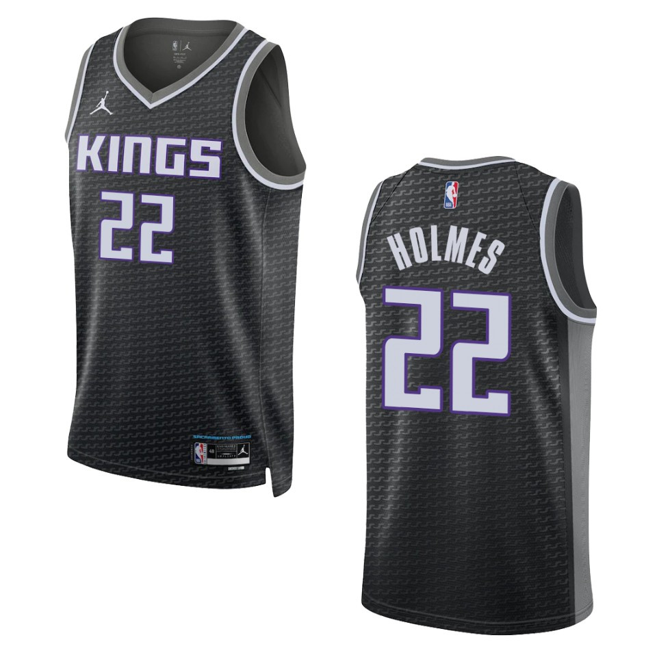 Richaun Holmes Black Statement Edition 2022-23 Sacramento Kings Swingman Basketball Jersey