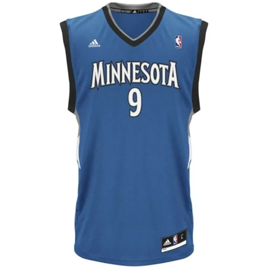 Alternative view of Ricky Rubio Minnesota Timberwolves Road Basketball Jersey - Slate Blue - JS573 