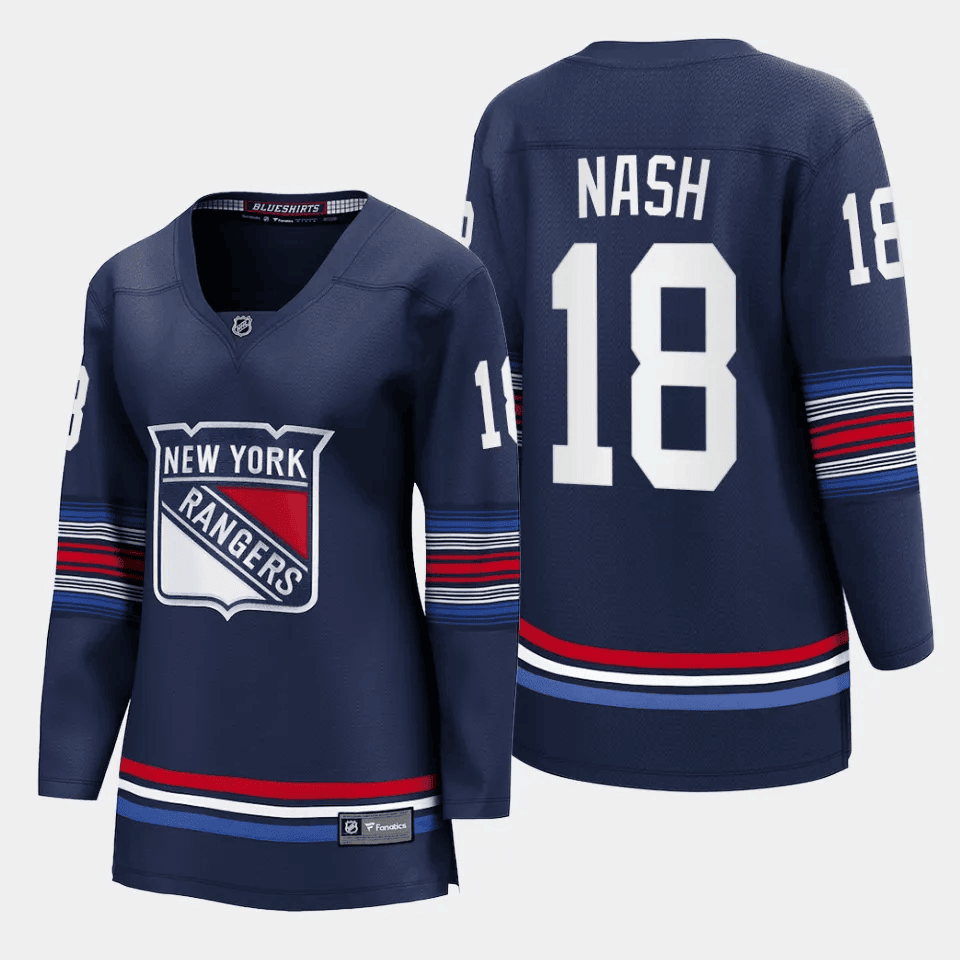 Riley Nash 18 New York Rangers Women Alternate Premier Breakaway Hockey Jersey - Navy - JS935 