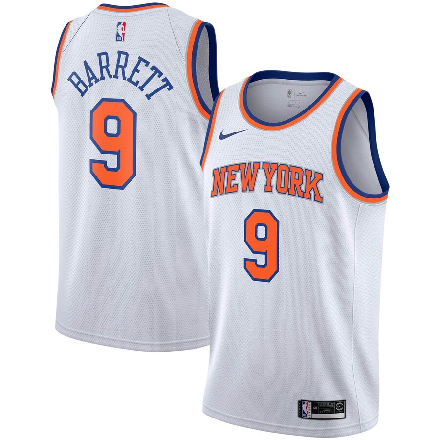 Rj Barrett New York Knicks 2019/2020 Swingman Basketball Jersey - Association Edition - White