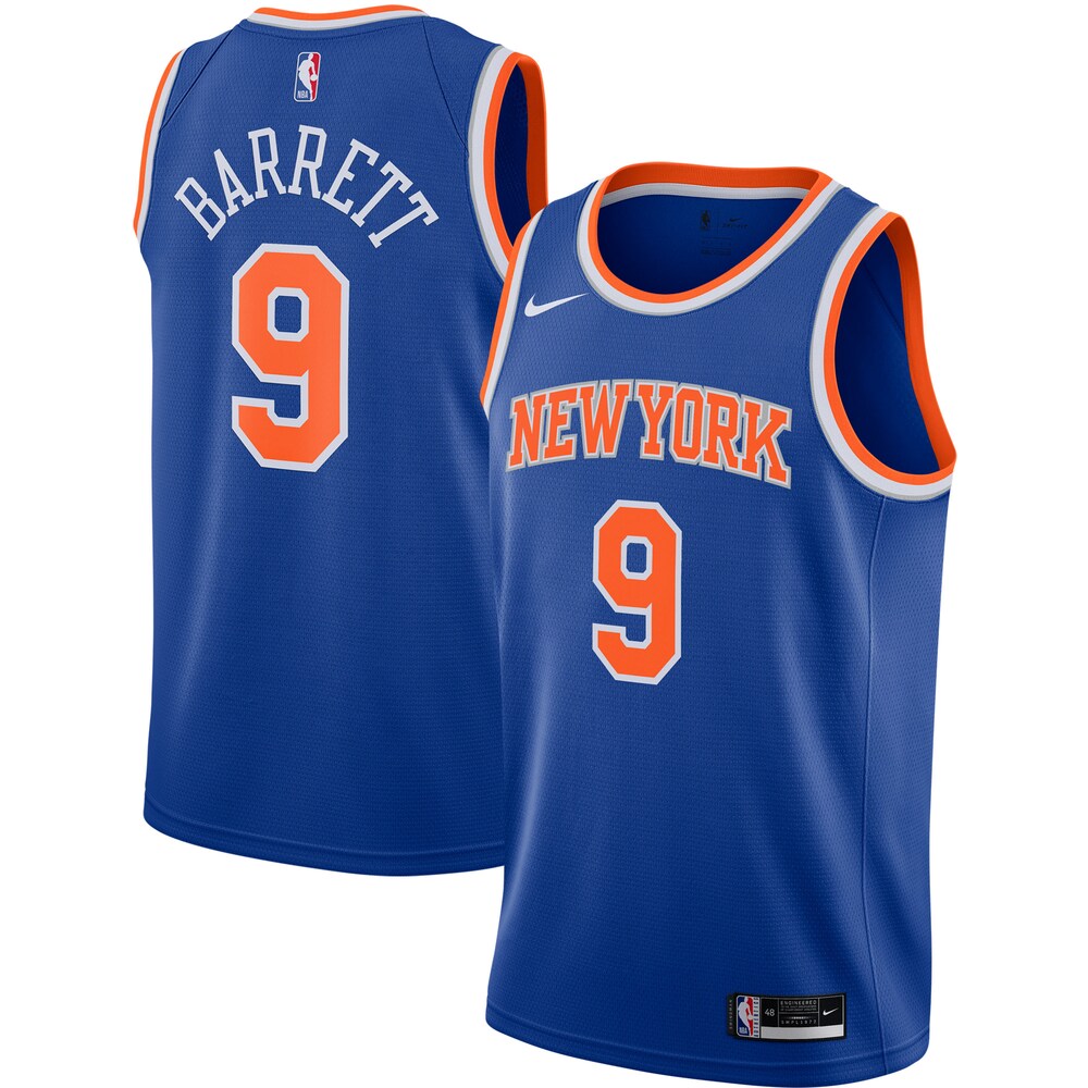 Rj Barrett New York Knicks 2020/21 Swingman Basketball Jersey - Blue - Icon Edition