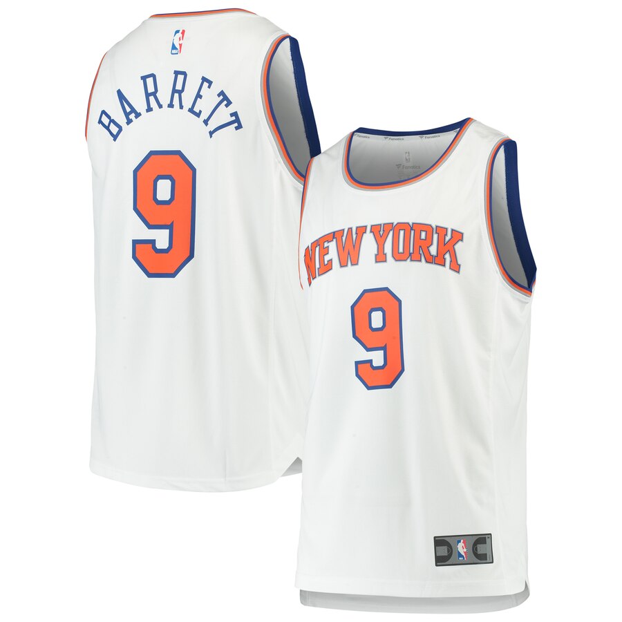 R.j. Barrett New York Knicks Fanatics Branded 2019 Nba Draft First Round Pick Fast Break Replica Basketball Jersey - Association Edition - White