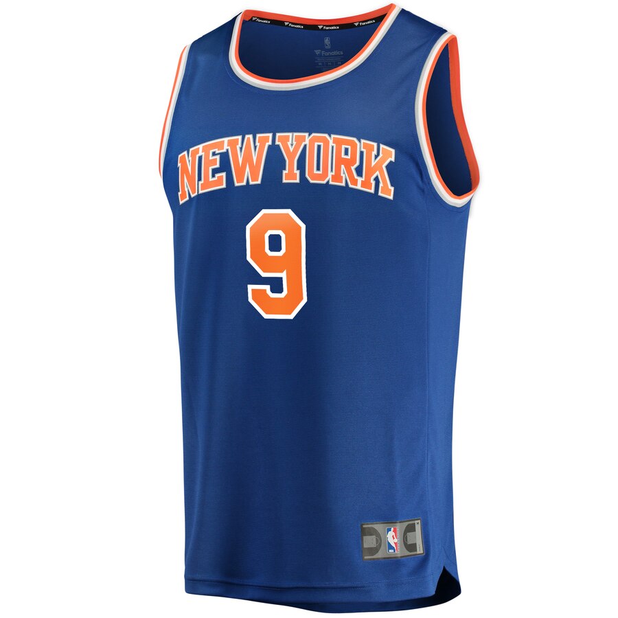 Alternative view of Rj Barrett New York Knicks Fanatics Branded Fast Break Replica Basketball Jersey Royal – Icon Edition