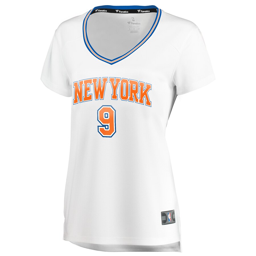 Alternative view of Rj Barrett New York Knicks Fanatics Branded Women's Fast Break Player Basketball Jersey - Statement Edition - White