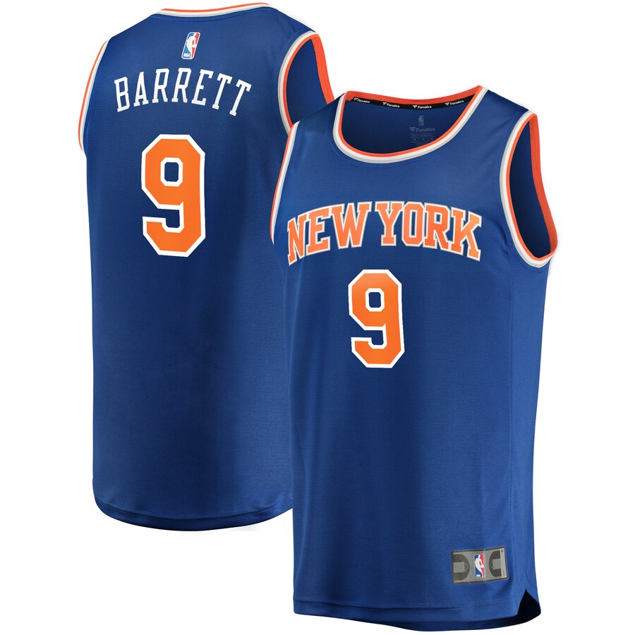Rj Barrett New York Knicks Fanatics Branded Youth Fast Break Player Basketball Jersey - Icon Edition - Blue