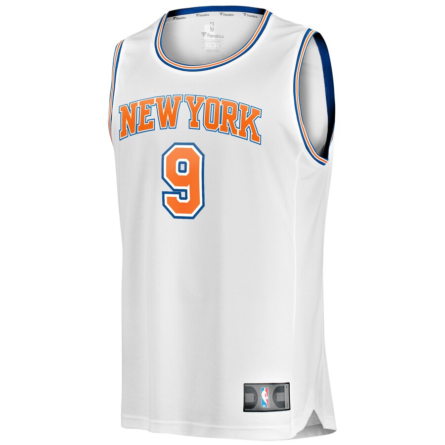 Alternative view of Rj Barrett New York Knicks Fanatics Branded Youth Fast Break Player Basketball Jersey - Statement Edition - White