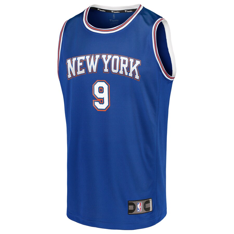 Alternative view of Rj Barrett New York Knicks Fanatics Branded Youth Fast Break Player Replica Basketball Jersey - Statement Edition - Blue