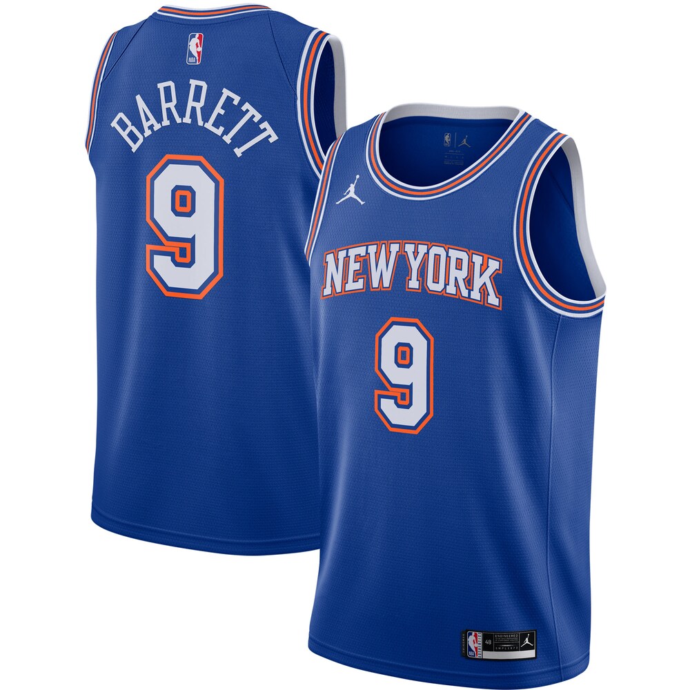 R.j. Barrett New York Knicks Jordan Brand 2020/21 Swingman Basketball Jersey - Statement Edition - Blue