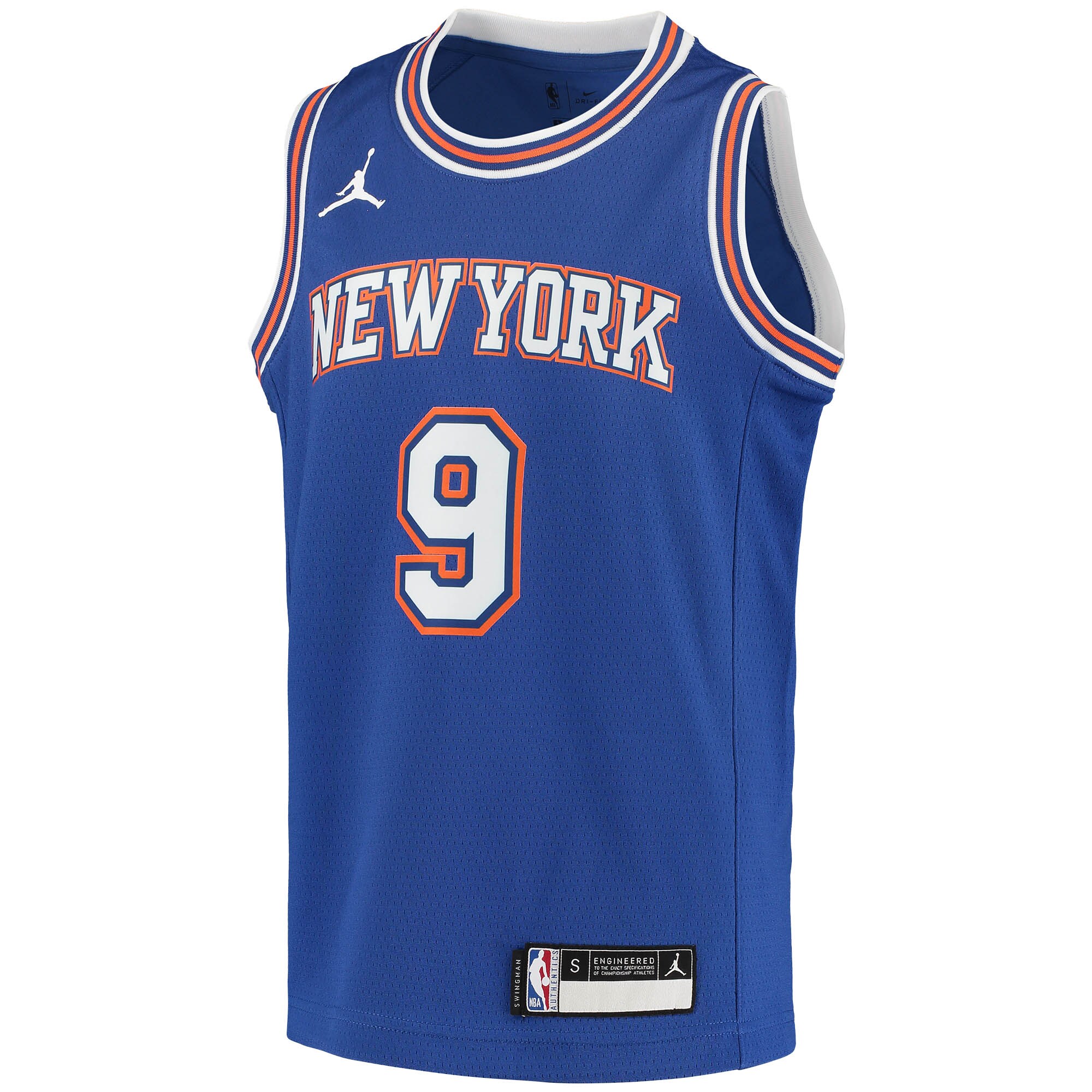 Alternative view of Rj Barrett New York Knicks Jordan Brand Youth 2020/21 Swingman Player Basketball Jersey – Statement Edition – Blue
