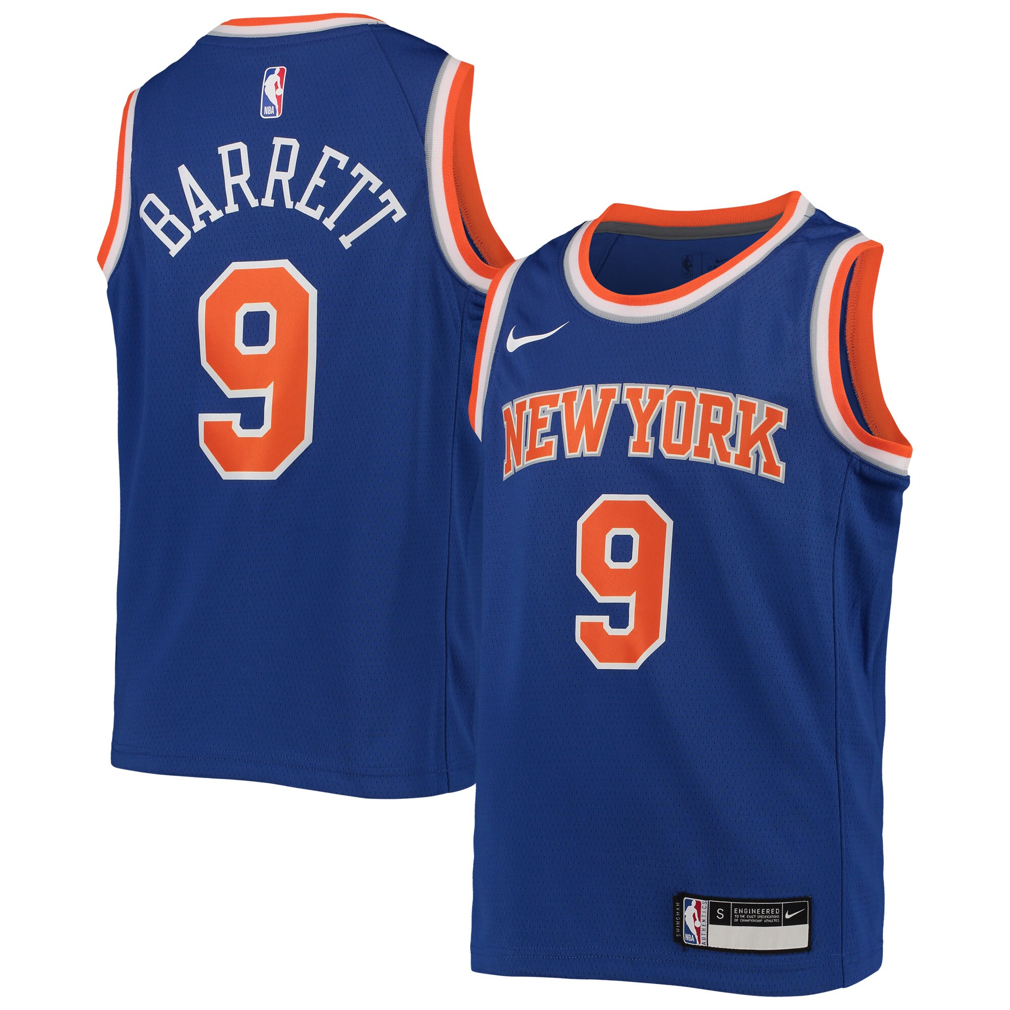 Rj Barrett New York Knicks Youth Swingman Basketball Jersey – Icon Edition – Royal